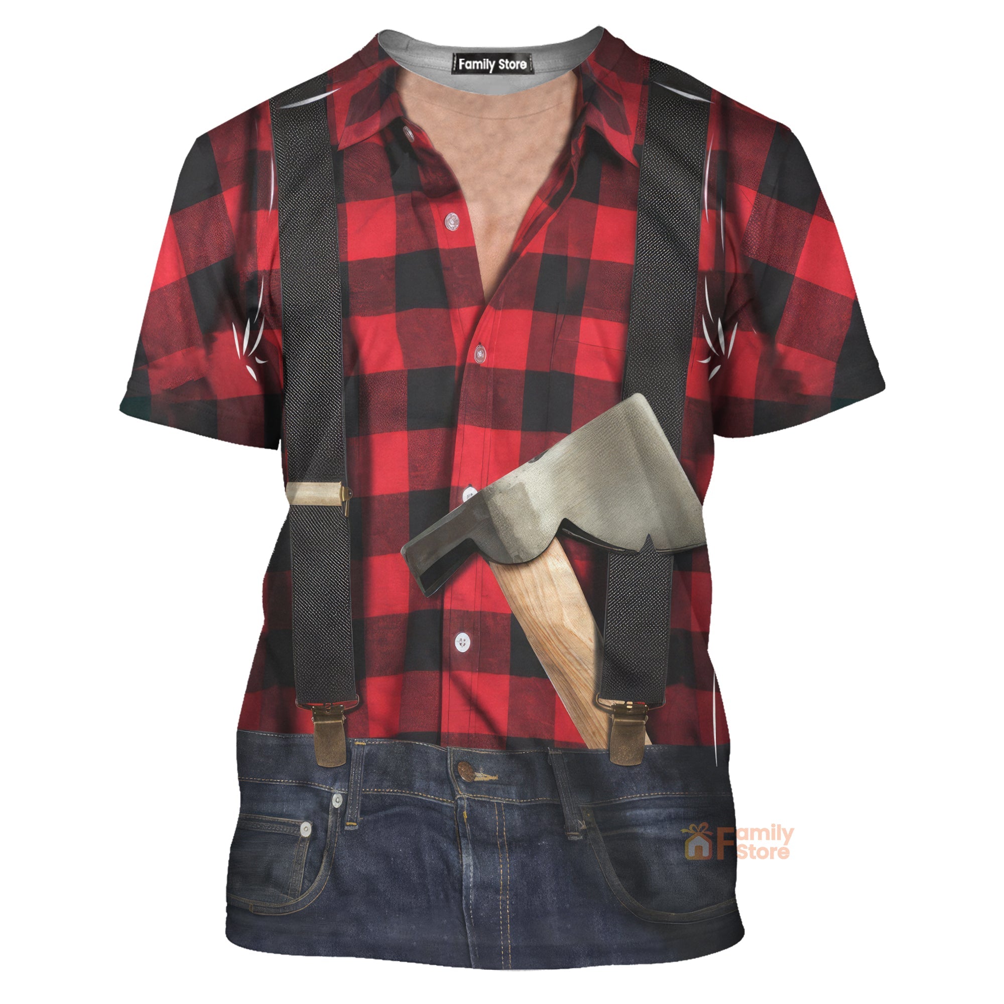 Halloween Lumberjack All Over Printed Costume Cosplay - T-Shirt