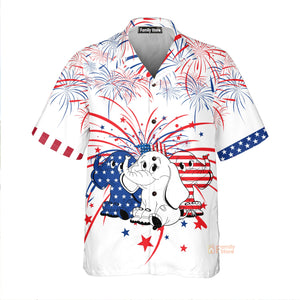 Independence Day ELephant 3D Hawaiian Shirt