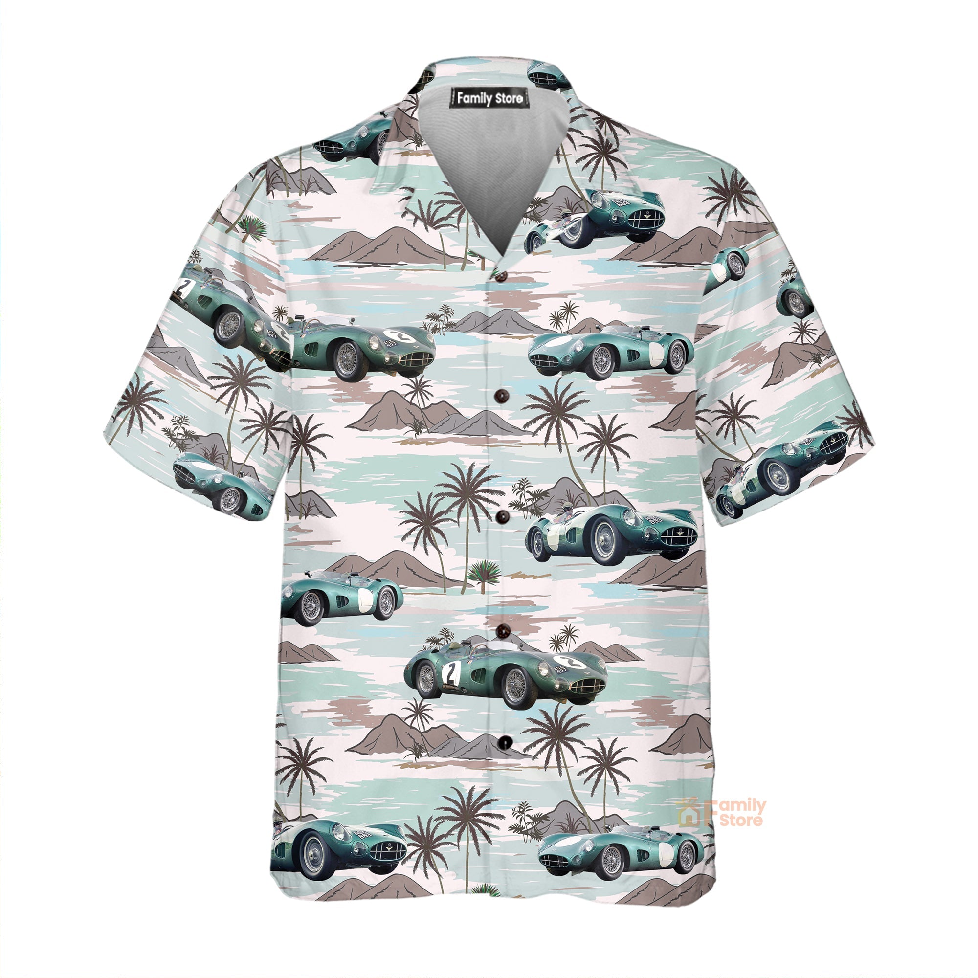 Aston Martin, Classic Automobile - Hawaiian Shirt