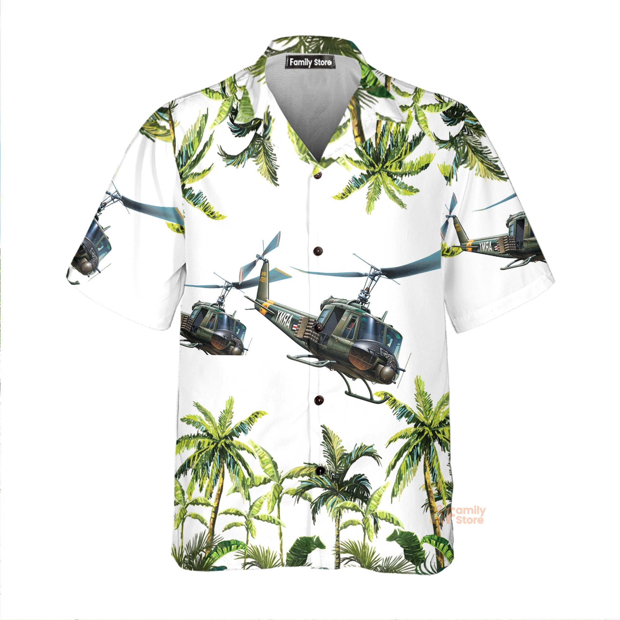 United States Army Helicopter Hawaiian Shirt