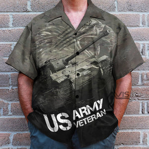 Us Army Veteran Tank - Hawaiian Shirt