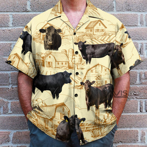 Black Angus Cattle Lovers Farm Hawaiian Shirt For Men & Women