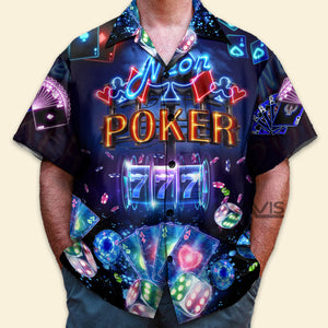 Poker Neon Casino Slot Machine With Jackpot - Hawaiian Shirt