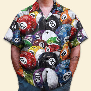 Billiard Balls Playing Pool - Hawaiian Shirt