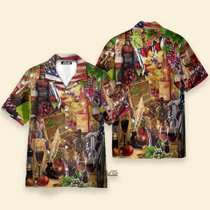 Wine Better For You Independence Day - Hawaiian Shirt