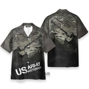 Us Army Veteran Tank - Hawaiian Shirt