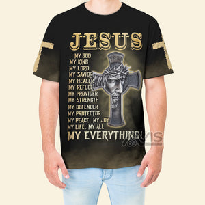 Avis89 Jesus Is My King My Everything INRI - 3D Tshirt