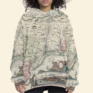 3D Vintage Map - Hoodie