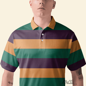 Mardi Gras Striped - Polo Shirt