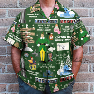 Christmas Buddy The Elf, What'S Your Favorite Cilor Green - Hawaiian Shirt