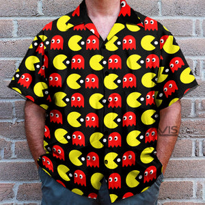 Cartoon PAC-MAN Doodle Casual Aloha - Hawaiian Shirt