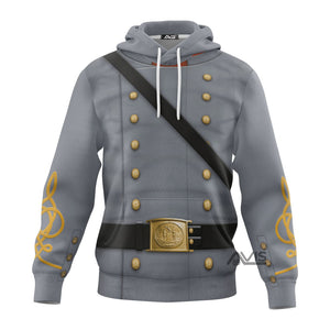 American Confederate Army-Cavalry Officer Uniform Hoodie Sweatshirt Sweatpants