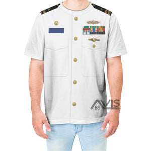 Rank and Branches US Navy Costume Cosplay T-Shirt