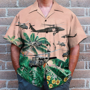 US Army Sikorsky UH-60 Black Hawk Hawaiian Shirt