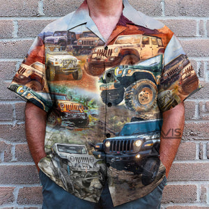 Jeep Painting Classic Jeep Vintage - Hawaiian shirt