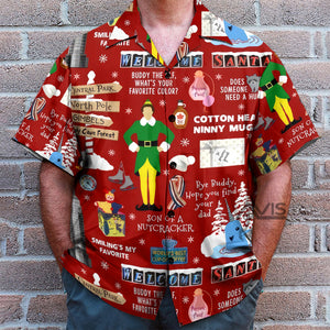 Christmas Buddy The Elf, What'S Your Favorite Cilor Red - Hawaiian Shirt