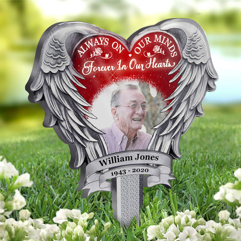 Memorial Gifts For Loss Of Dad - Personalized Acrylic Garden Stake, Grave Decorations For Cemetery