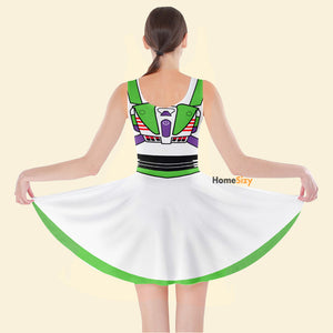 Buzz Toy Story Green White Costume - Skater Dress