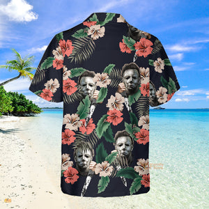 Halloween Michael Myer Scary Tropical Style - Hawaiian Shirt