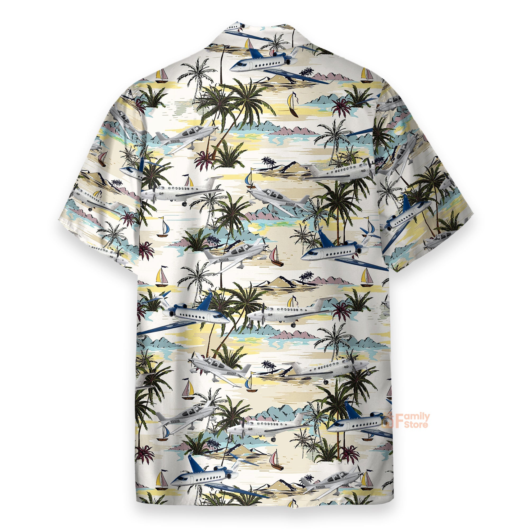 Army Aviation Aircraft Tropical Pattern Hawaiian Shirt