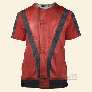 Avis89 Michael Jackson Red Costume Cosplay - 3D TShirt