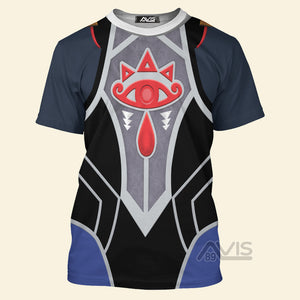 Avis89 Sheik Zelda Attire Costume Cosplay - 3D TShirt