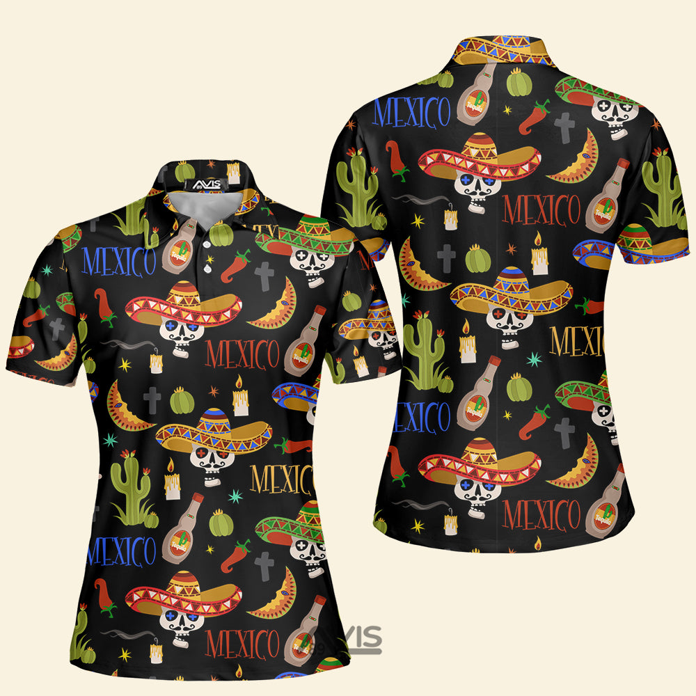 Avis89 Mexican Symbols Cinco De Mayo Pattern - Women Polo Shirt 