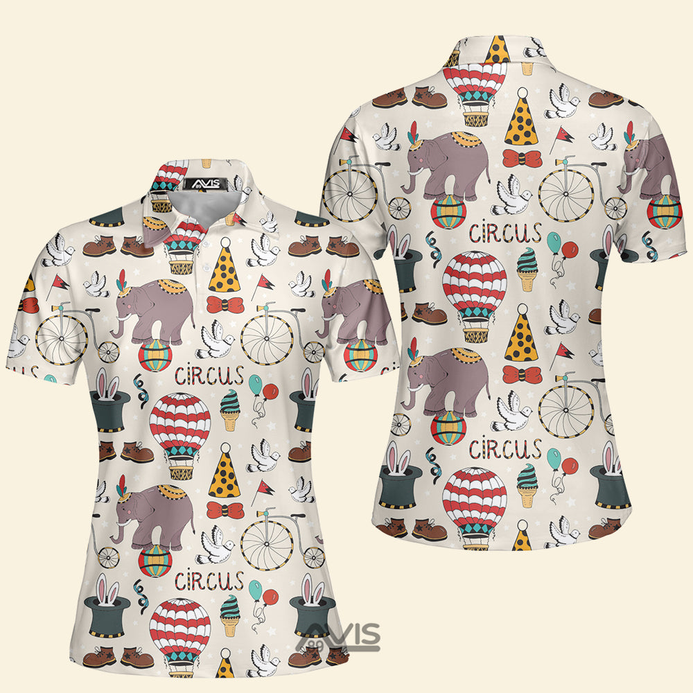 Avis89 Lead A Circus Animal Pattern - Women Polo Shirt