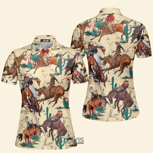 Cowboy Retro Horse - Gift for Cowboy, Western Lovers - Women Polo Shirt 