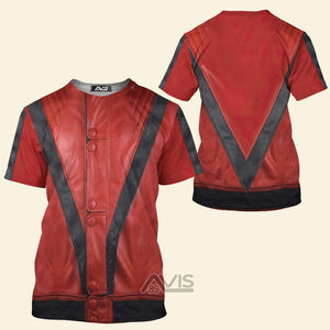 Avis89 Michael Jackson Red Costume Cosplay - 3D TShirt