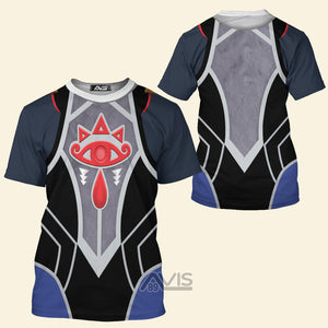 Avis89 Sheik Zelda Attire Costume Cosplay - 3D TShirt