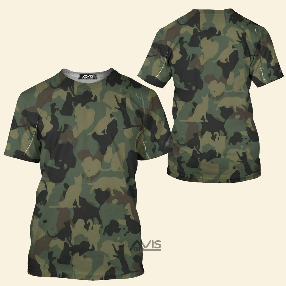 Avis89 Cat Camo Catmouflage Adult - T-Shirt