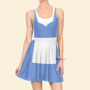 Beauty And The Beast Belle Village Blue Costume - Skater Skirt