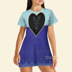 Anna Frozen 3 Cosplay Costume - Tshirt Dress