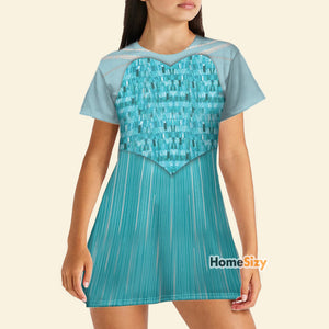 Frozen Movie Queen Elsa Cosplay Costume - Tshirt Dress