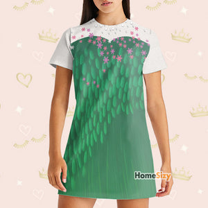 Frozen Fever Movie Elsa Cosplay Costume - Tshirt Dress