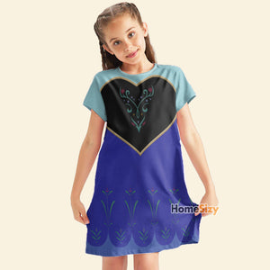 Anna Frozen 3 Cosplay Costume - Tshirt Dress