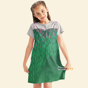 Frozen Fever Movie Elsa Cosplay Costume - Tshirt Dress