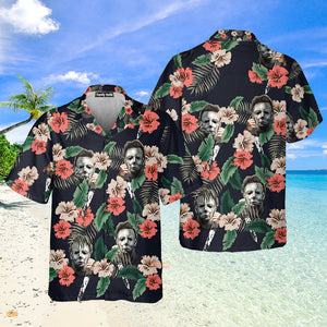 Halloween Michael Myer Scary Tropical Style - Hawaiian Shirt