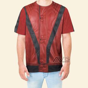 Avis89 Michael Jackson Red Costume Cosplay - 3D TShirt