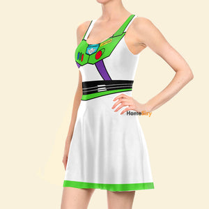 Buzz Toy Story Green White Costume - Skater Dress