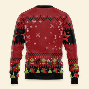 Warhammer Armed And Dangerous Red Gobbo Iconic - Ugly Christmas Sweater