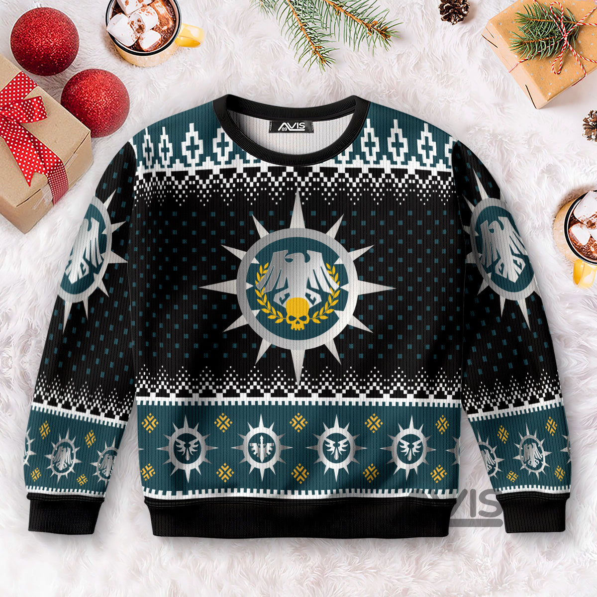 Avis89 Warhammer Raven Guard Iconic - Ugly Christmas Sweater