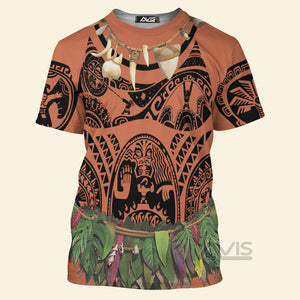 Avis89 Maui Moana Cosplay Costume - 3D Tshirt