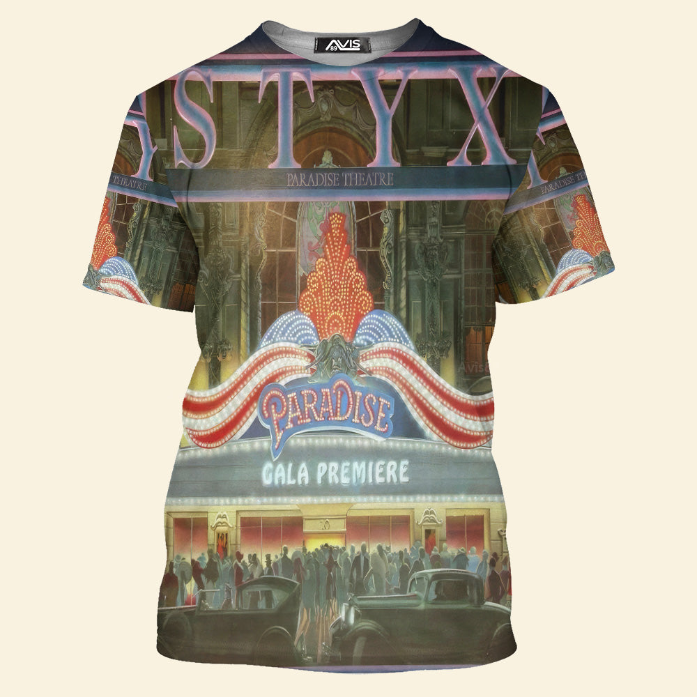 Rock Back Styx Cover Art T-Shirt 3D For Men & Women