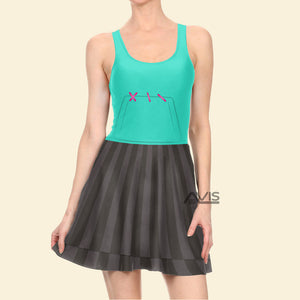 Avis89 Wreck-It Ralph The Glitch Racer Cosplay Costume -  Skater Dress