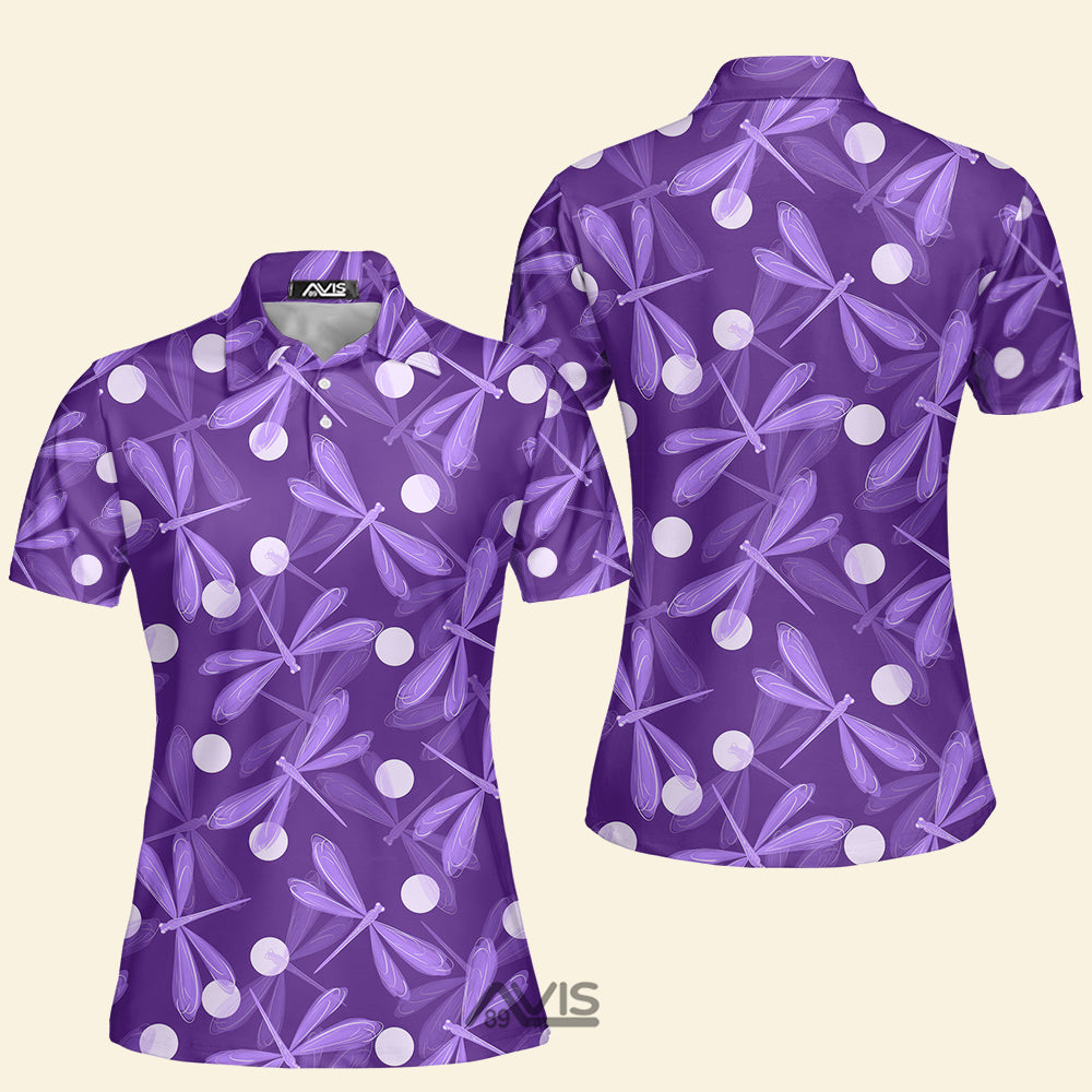 Avis89 Violet Dragonfly -  Women Polo Shirt