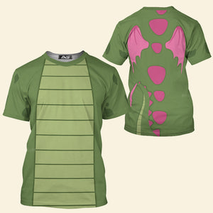 Avis89 Pete's Dragon Elliott Green Costume Cosplay - 3D Tshirt