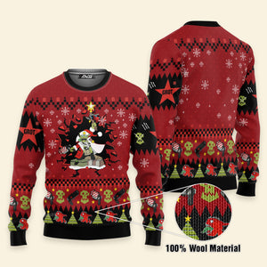 Warhammer Armed And Dangerous Red Gobbo Iconic - Ugly Christmas Sweater