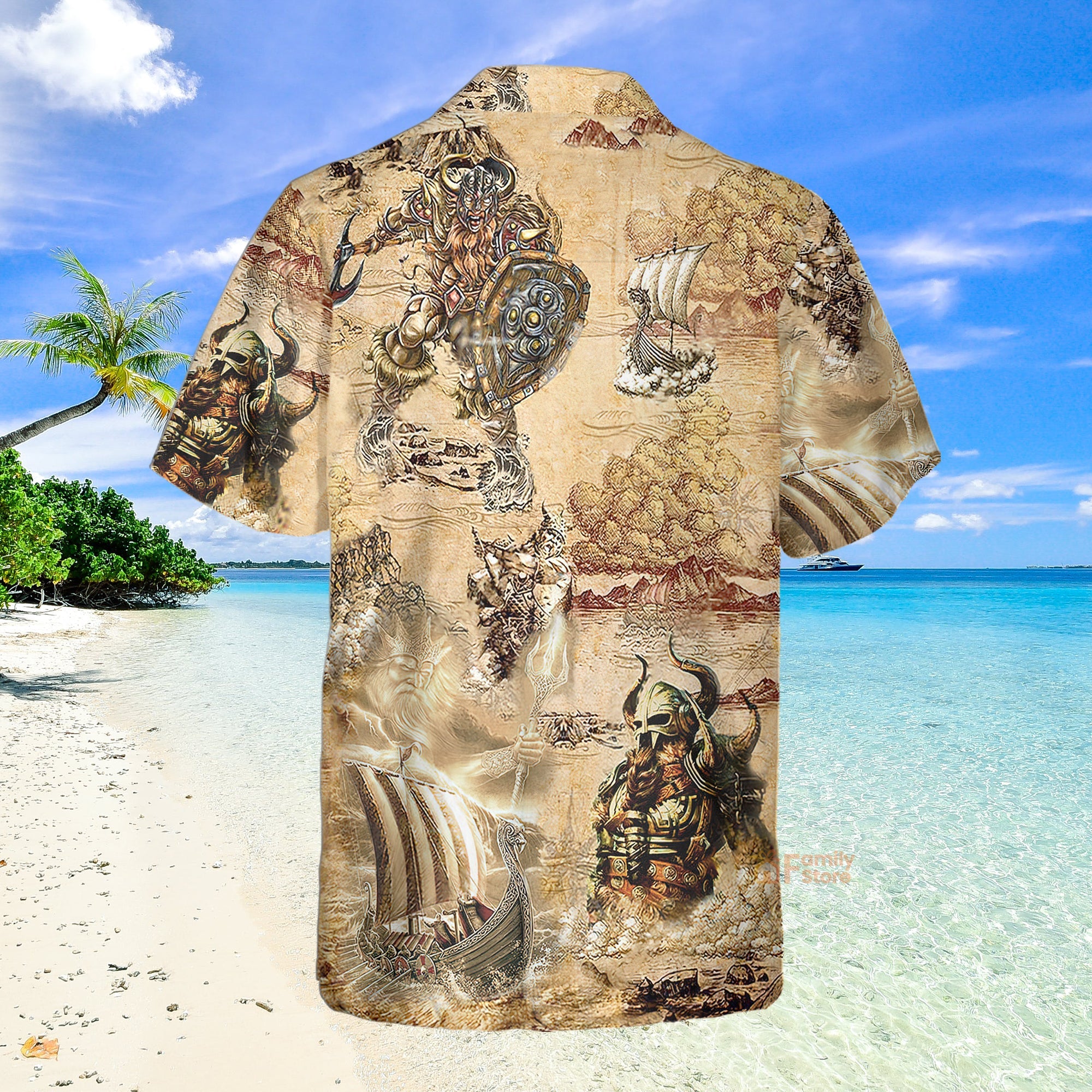 Viking Map War Hawaiian Shirt